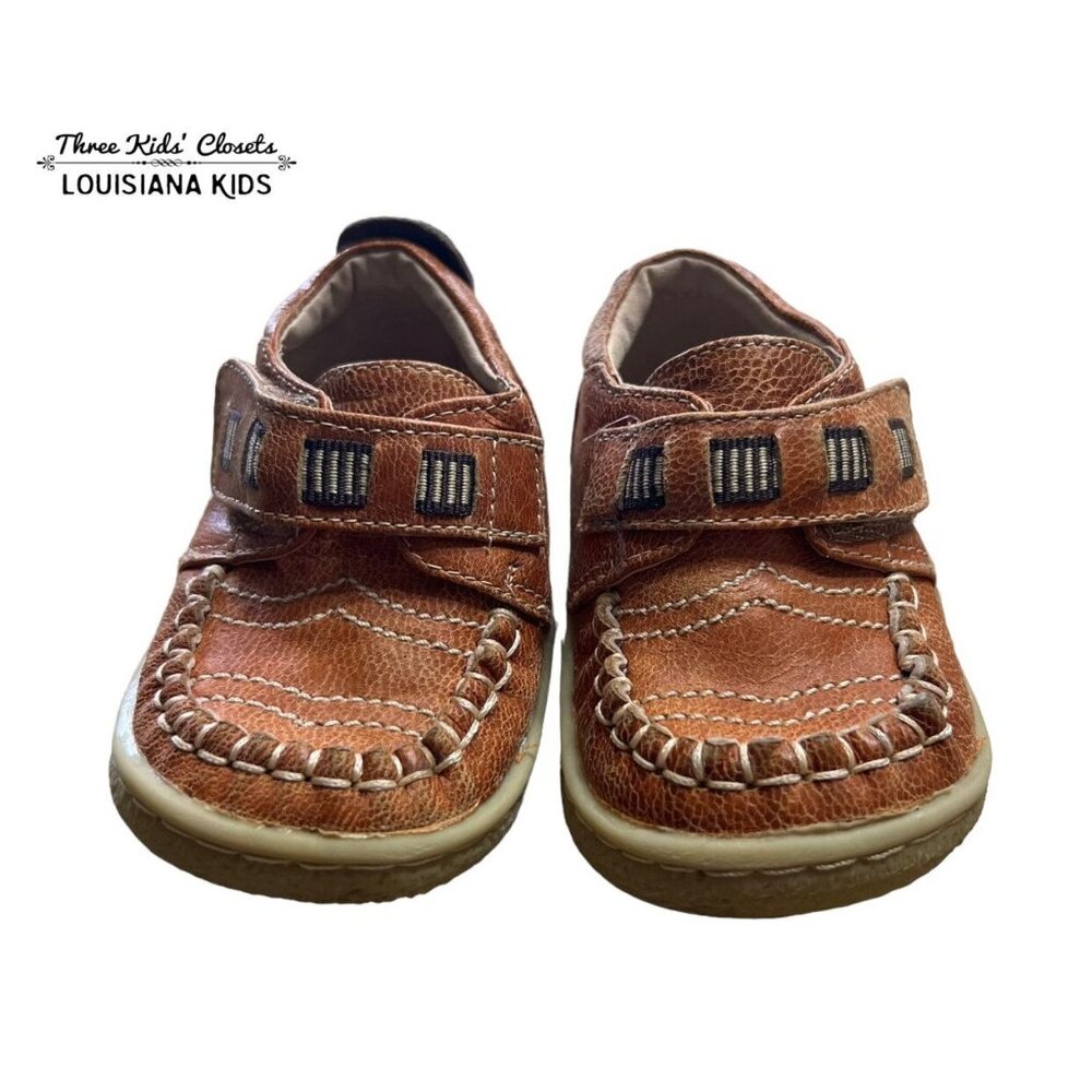 Livie & Luca Sz 4 Brown Leather Toddler Shoes